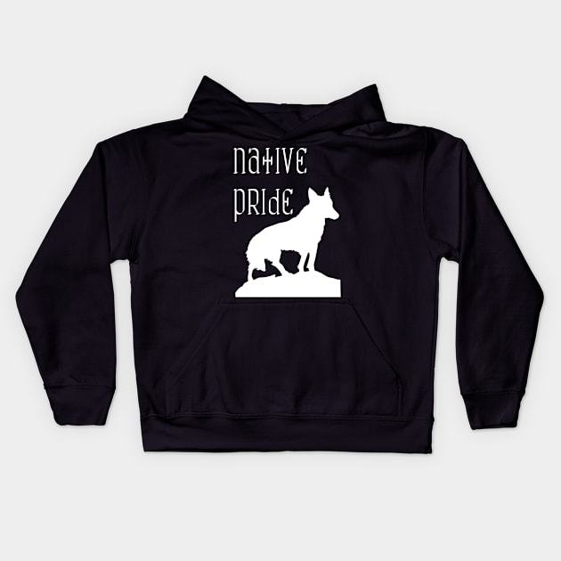 Native Pride Kids Hoodie by Meow Meow Designs